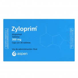 ZYLOPRIM (ALOPURINOL) 300 MG CAJA CON 30 TABLETAS LAB ASPEN
