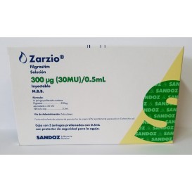 (R) ZARZIO (FILGRASTIM) 300 MCG/0.5ML C/5 JP