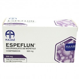 ESPEFLUN (MICOFENOLATO DE MOFETILO) 500MG 50 COMP LAB. RAAM