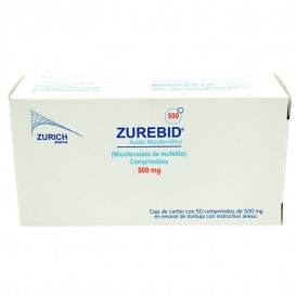 ZUREBID (ACIDO MICOFENOLICO) 500 MG 50 COMP LAB ZURICH