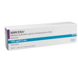 MIRCERA (METOXIPOLIETILENGLICOL, ERITROPOYET BETA) 100 MCG / 0.3 ML CAJA CON 1 JGA PREC...