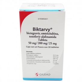 BIKTARVY (BICTREGRAVIR, EMTRICITABINA, TENOFOVIR) 50,200,25 MG 30 TAB LAB GILEAD STENDHAL