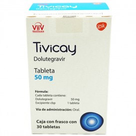 TIVICAY (DOLUTEGRAVIR) 50 MG CAJA CON 30 TABLETAS LAB GLAXOSMITHKLINE