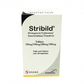 STRIBILD (EMTRICIRABINA/TENOFOVIR DISOPROXILO/ELVITEGRAVIR/COBICISTAT) 150/150/200/300...