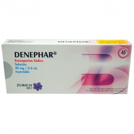 DENEPHAR (ENOXAPARINA SÓDICA) 40 MG/ 0.4 ML SOL INY 2 JGAS PRELL LAB ZURICH BIO